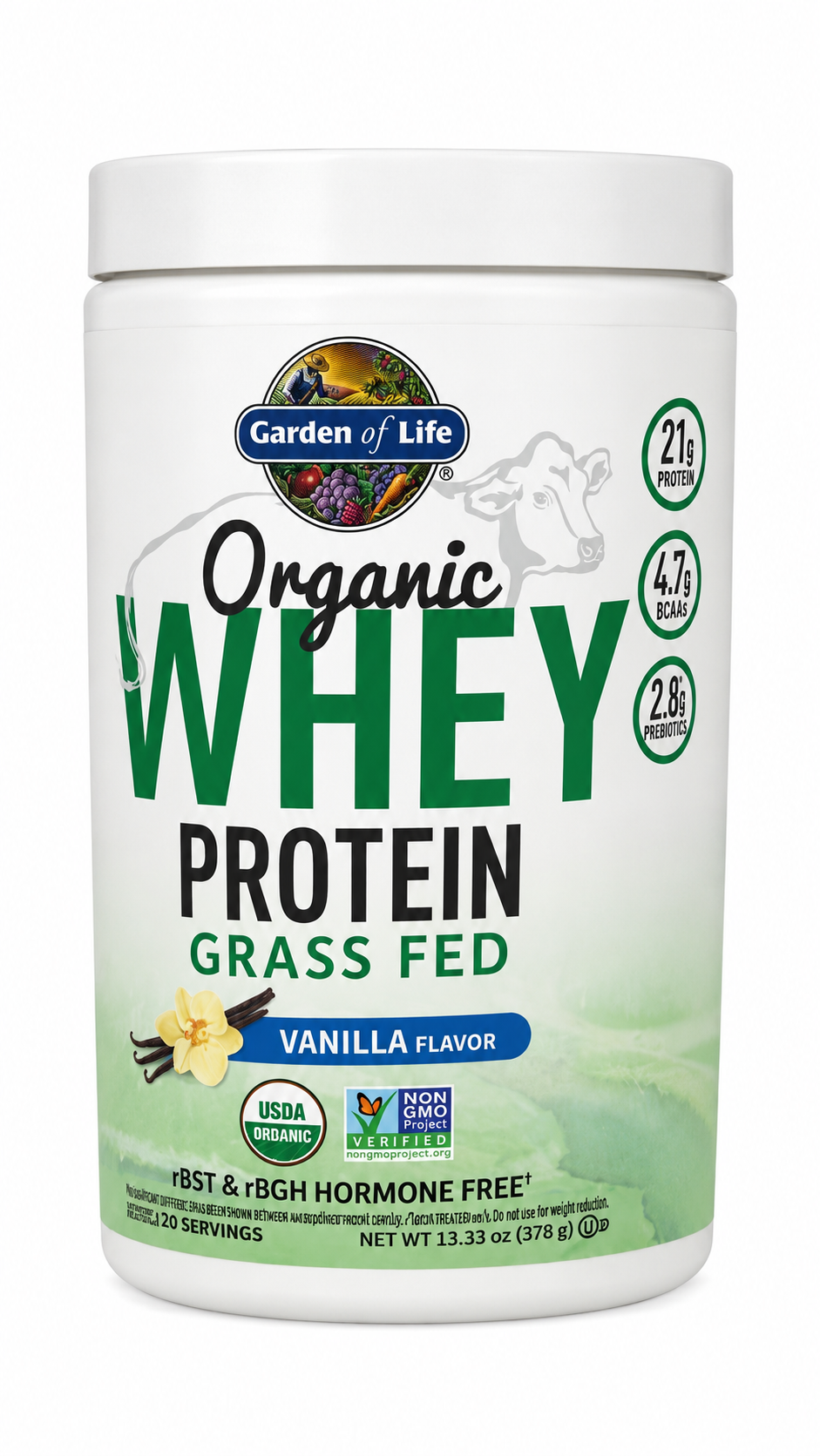 Garden of Life Organic Whey Protein Grass Fed Vanilla