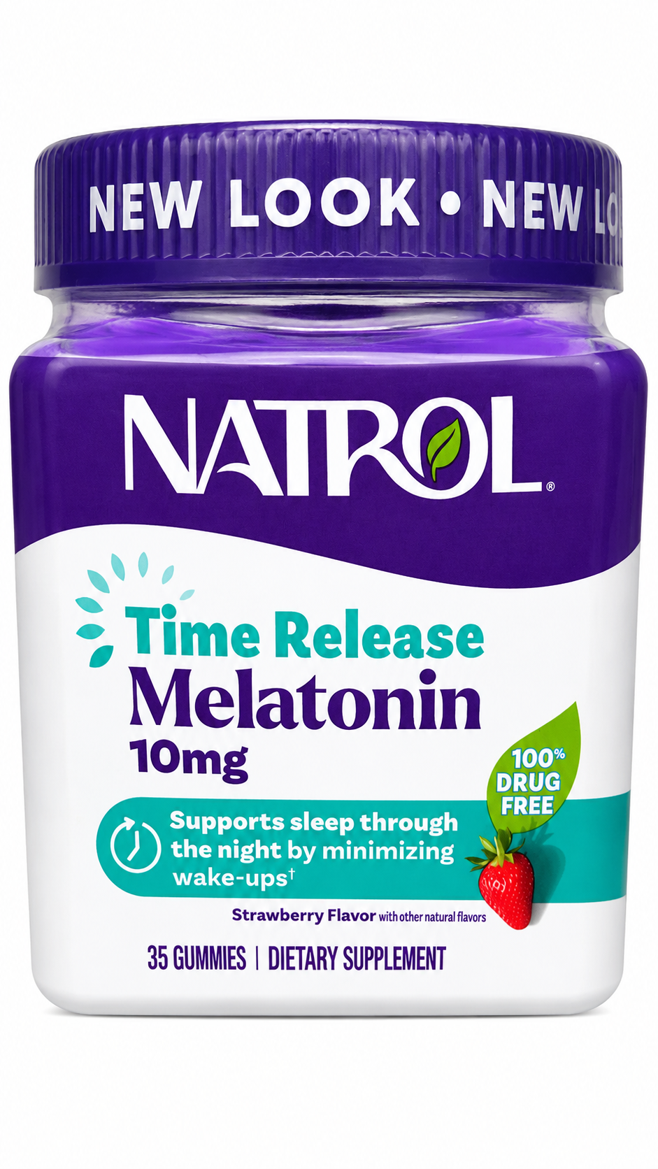 Natrol Time Release Melatonin 10 mg Strawberry 35 gummies