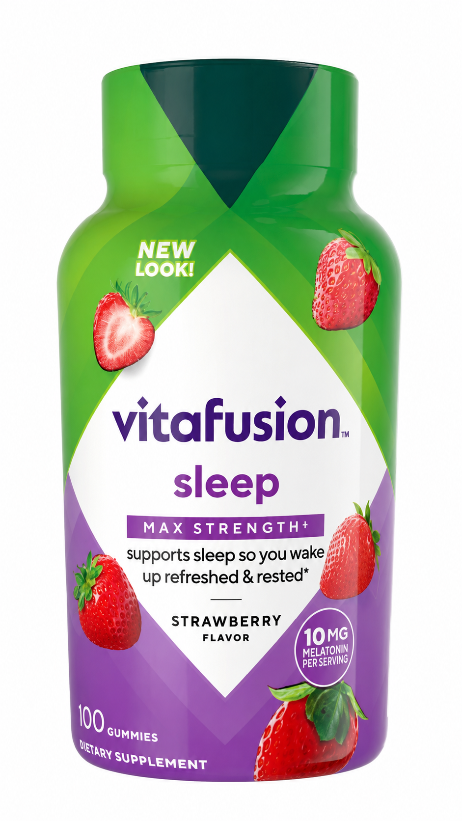 Vitafusion Sleep Max Strength Strawberry 10 mg 100 gummies