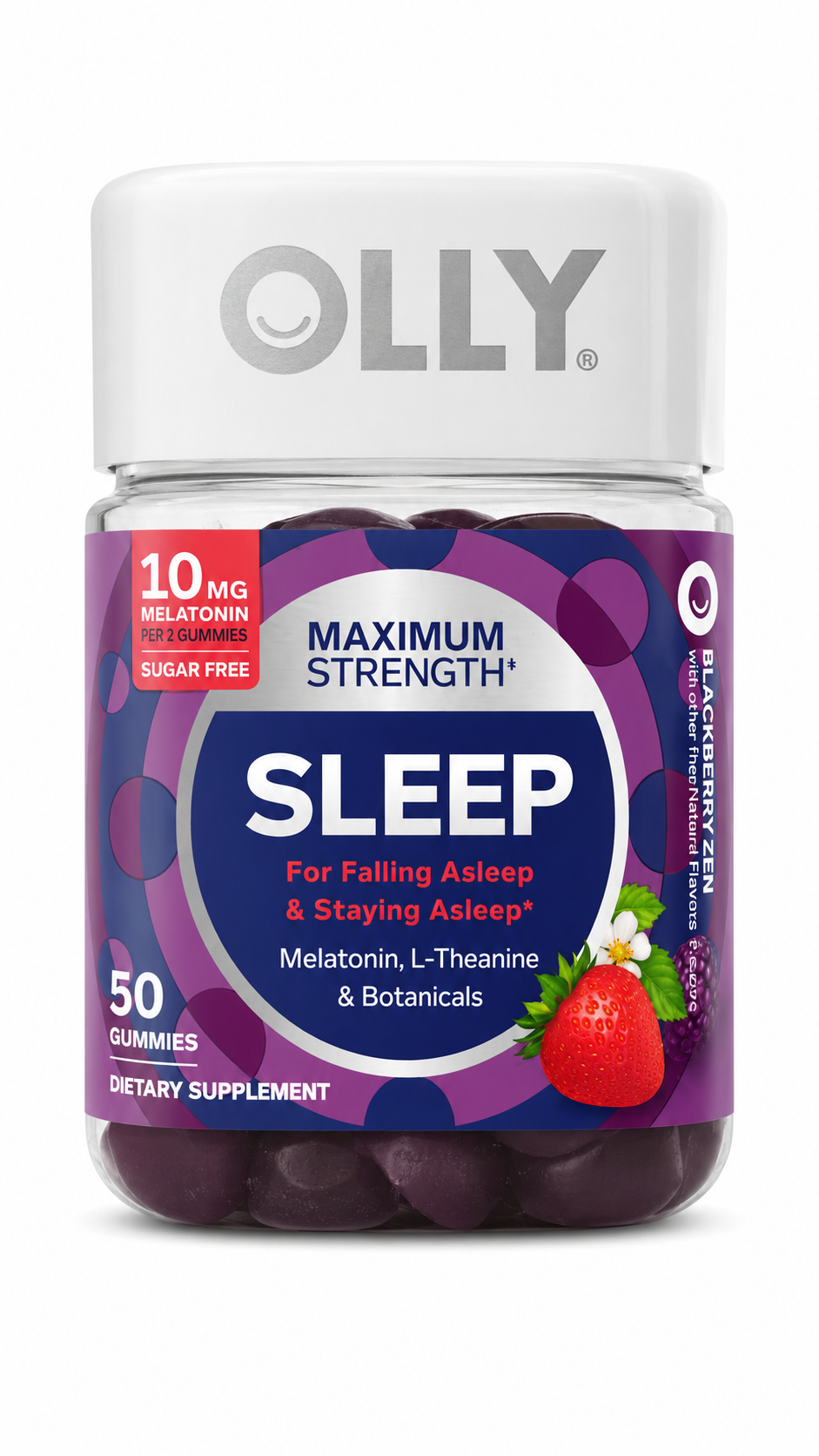 OLLY Maximum Strength Sleep 10 mg 50 gummies