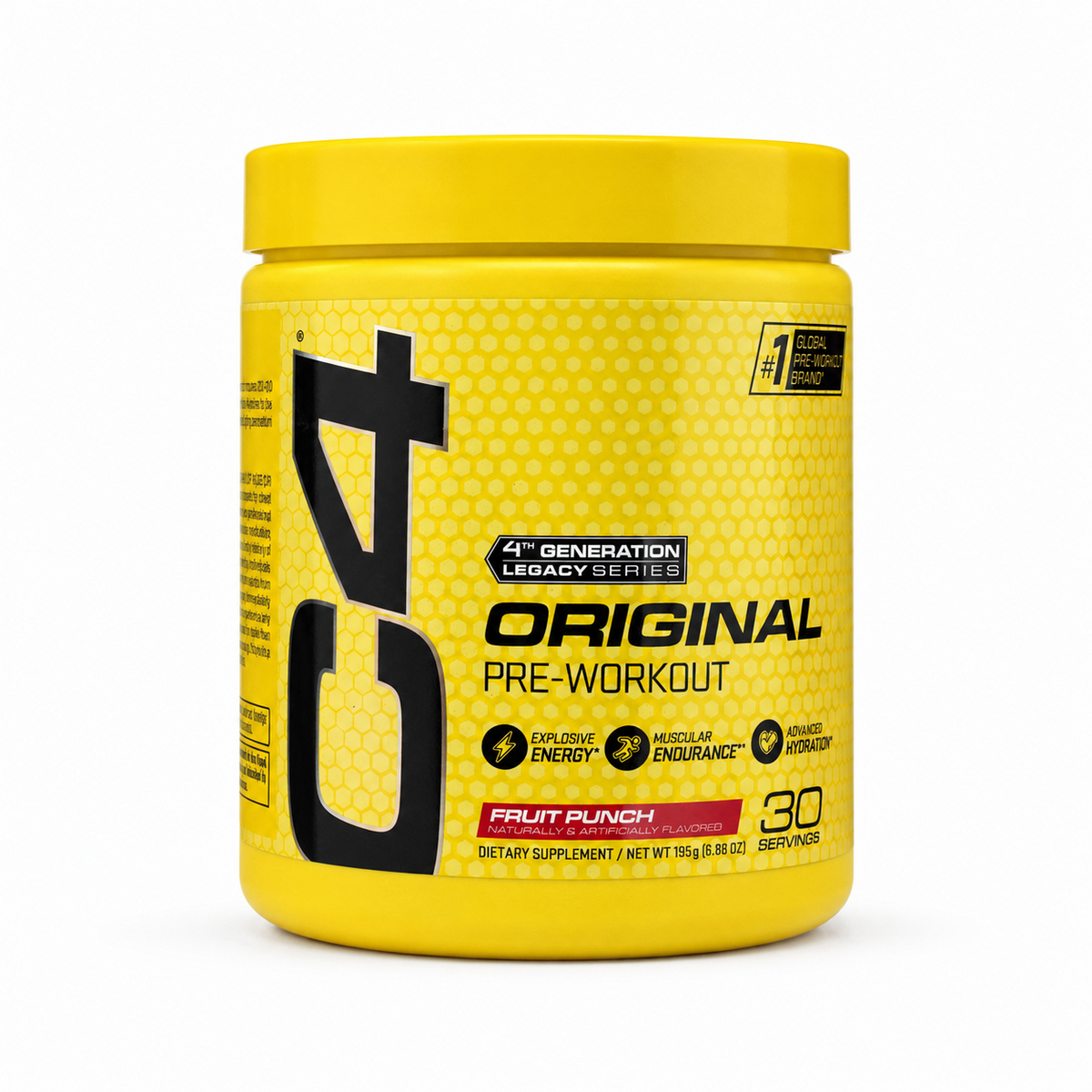 C4 Original Pre-Workout — Fruit Punch sobre fondo blanco