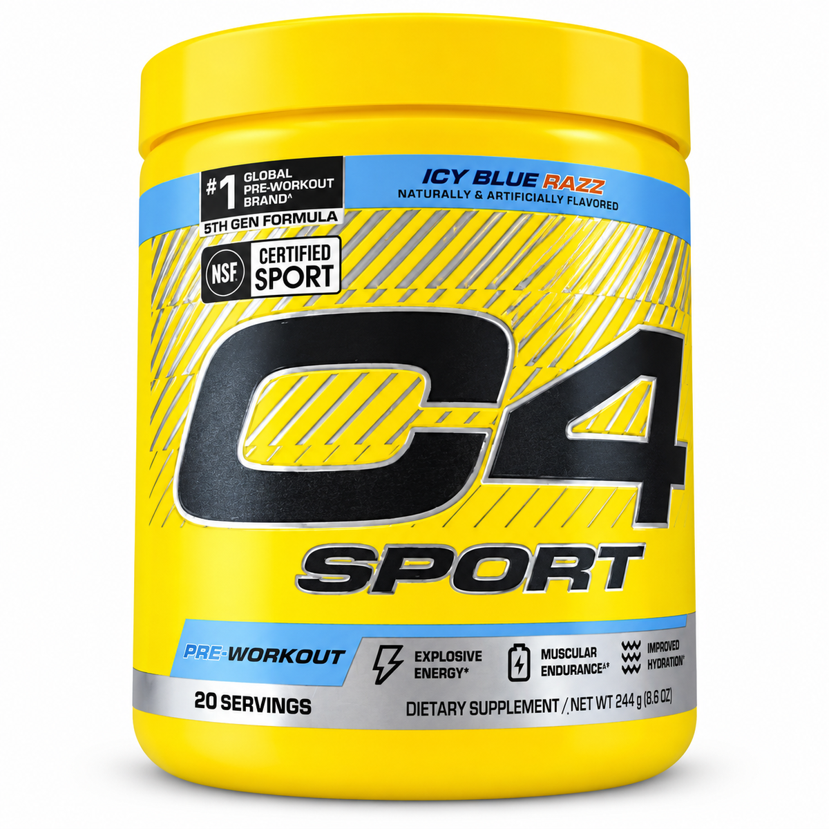 C4 Sport Icy Blue Razz pre-entreno 20 servicios