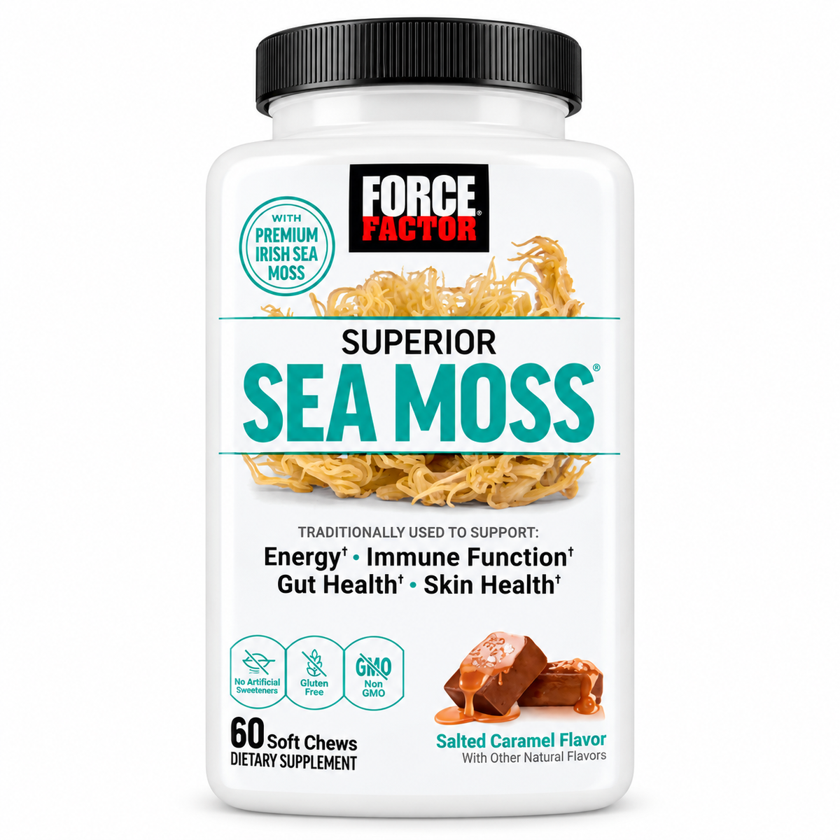 Force Factor Superior Sea Moss Salted Caramel 60 Soft Chews
