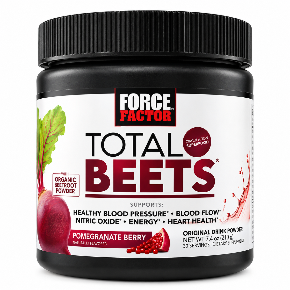Force Factor Total Beets Pomegranate Berry 30 servicios