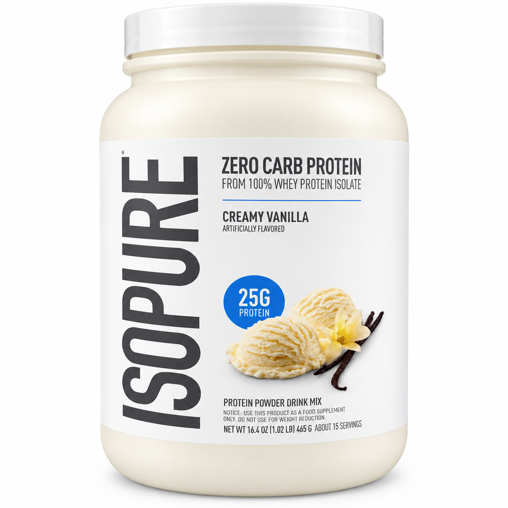Isopure Zero Carb Whey Protein Isolate Creamy Vanilla 1 lb