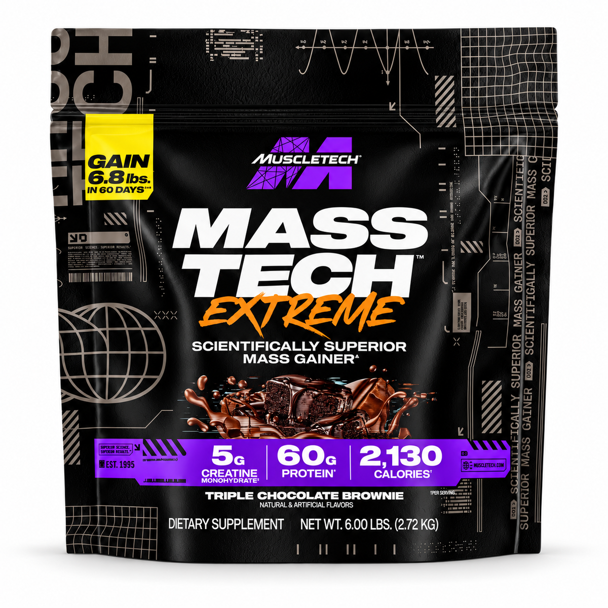 MuscleTech Mass Tech Extreme 6 lb Triple Chocolate Brownie