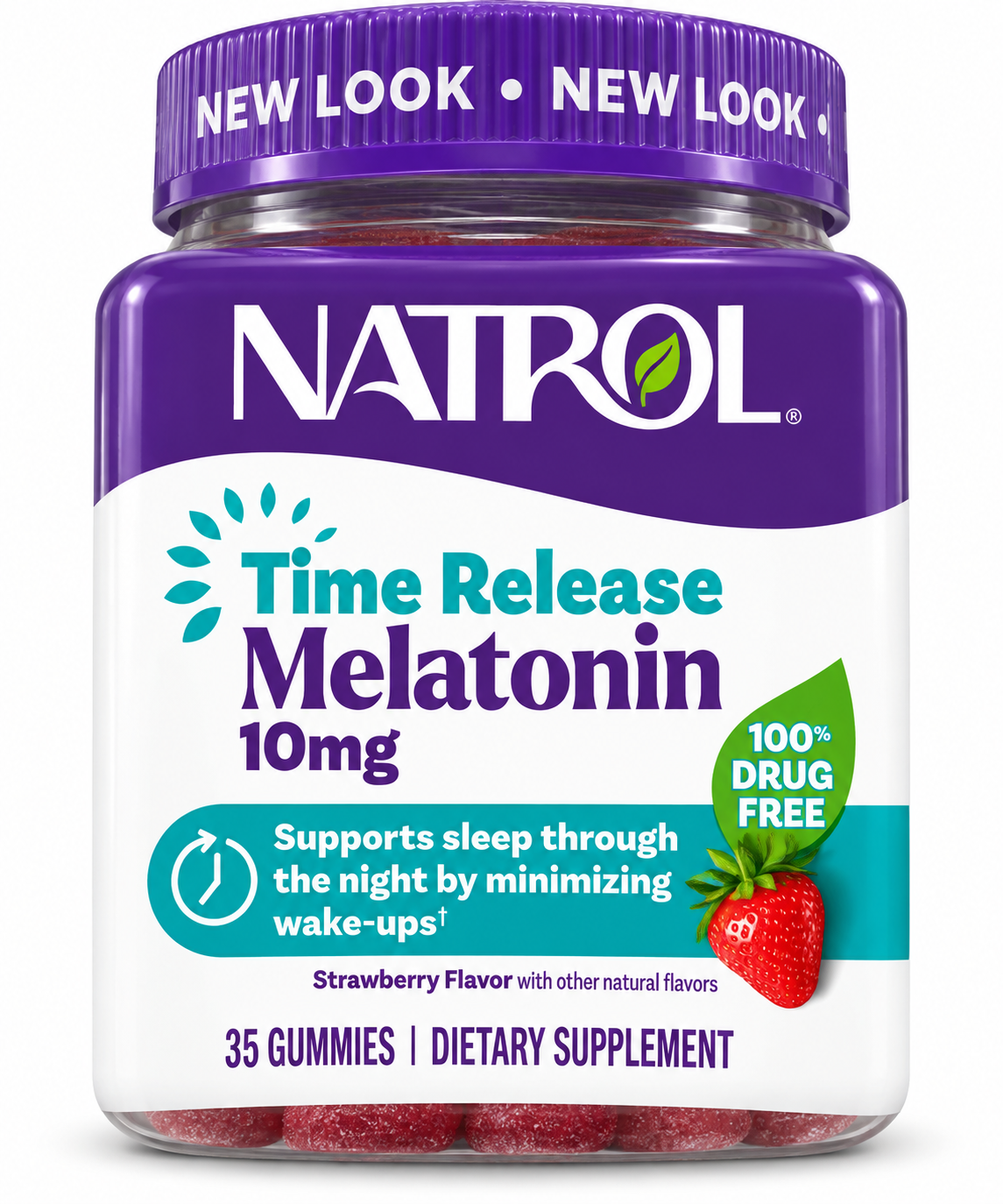 Natrol Time Release Melatonin 10 mg Strawberry Flavor 35 Gummies