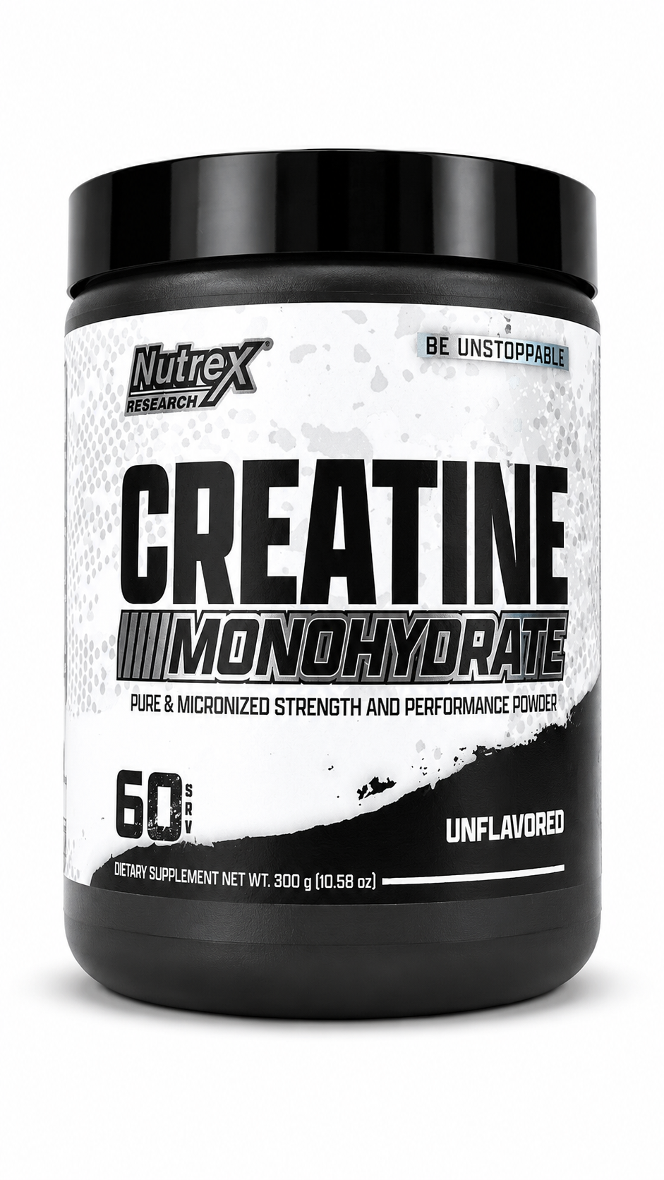 Nutrex Creatine Monohydrate sobre fondo blanco