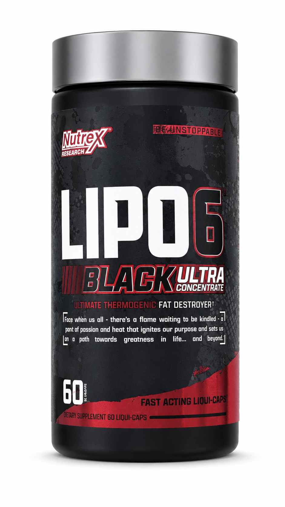 Nutrex Lipo-6 Black Ultra Concentrate sobre fondo blanco
