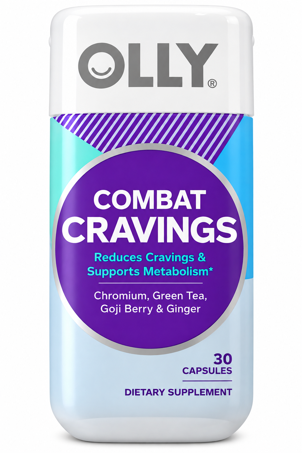 OLLY suplemento con chromium, green tea, goji berry y ginger, 30 cápsulas
