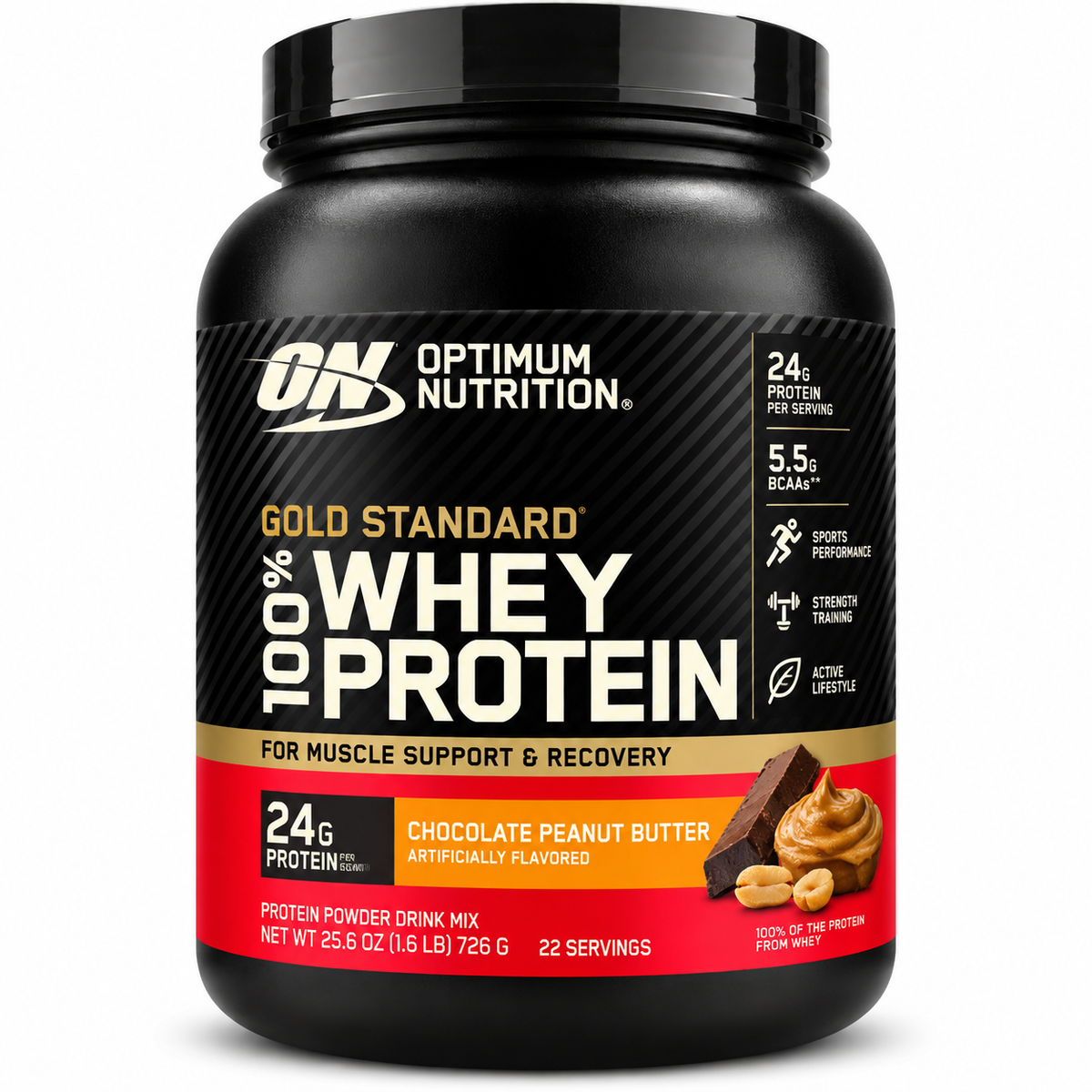 Optimum Nutrition Gold Standard 100% Whey Chocolate Peanut Butter 22 servicios
